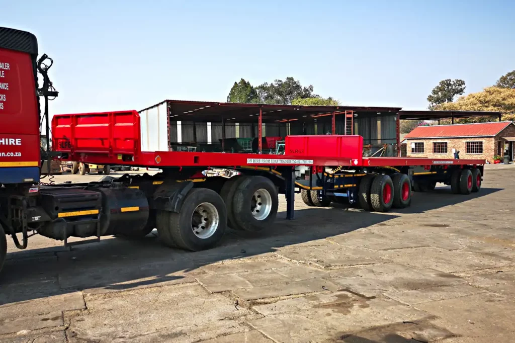 Superlink flat deck trailer for rental in South Africa
